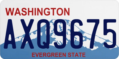 WA license plate AXQ9675