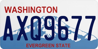WA license plate AXQ9677