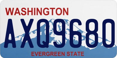 WA license plate AXQ9680