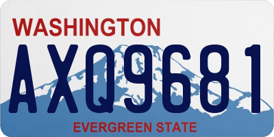WA license plate AXQ9681