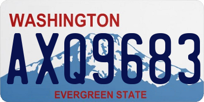 WA license plate AXQ9683