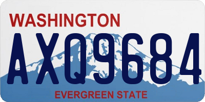 WA license plate AXQ9684