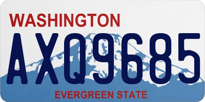 WA license plate AXQ9685