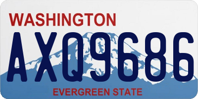 WA license plate AXQ9686
