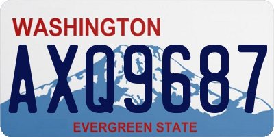 WA license plate AXQ9687