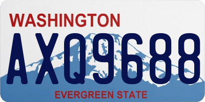 WA license plate AXQ9688