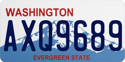 WA license plate AXQ9689