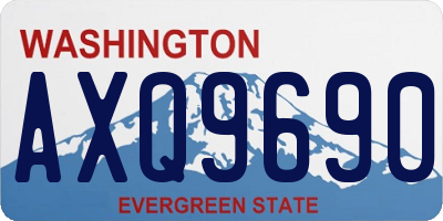 WA license plate AXQ9690