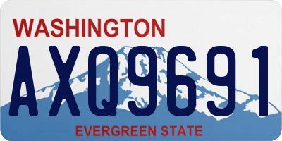 WA license plate AXQ9691