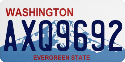 WA license plate AXQ9692