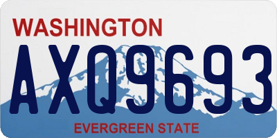 WA license plate AXQ9693