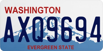 WA license plate AXQ9694