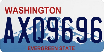 WA license plate AXQ9696