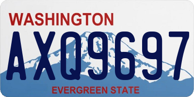WA license plate AXQ9697