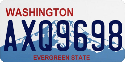 WA license plate AXQ9698