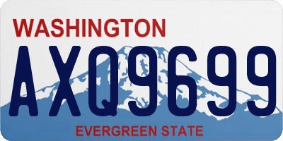 WA license plate AXQ9699