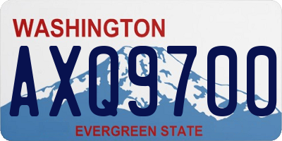 WA license plate AXQ9700