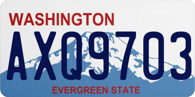 WA license plate AXQ9703