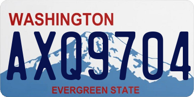 WA license plate AXQ9704