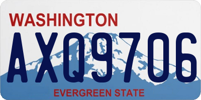 WA license plate AXQ9706