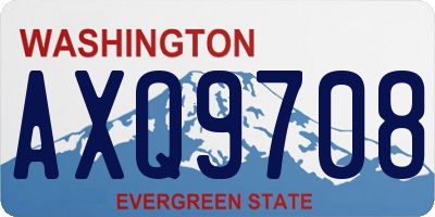 WA license plate AXQ9708