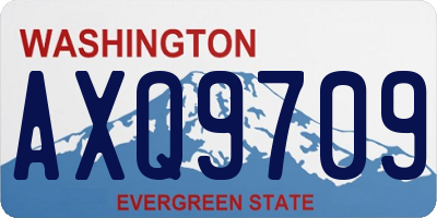 WA license plate AXQ9709