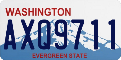 WA license plate AXQ9711