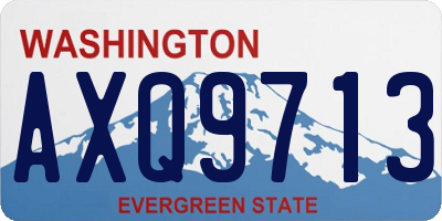 WA license plate AXQ9713