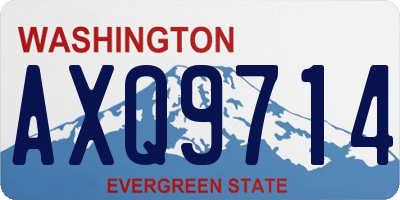 WA license plate AXQ9714