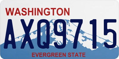 WA license plate AXQ9715