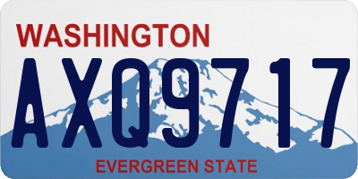 WA license plate AXQ9717