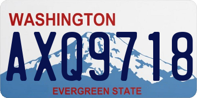 WA license plate AXQ9718