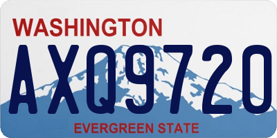 WA license plate AXQ9720