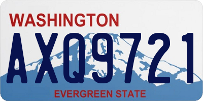 WA license plate AXQ9721