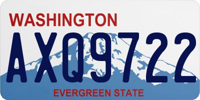 WA license plate AXQ9722
