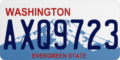WA license plate AXQ9723
