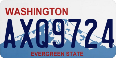 WA license plate AXQ9724