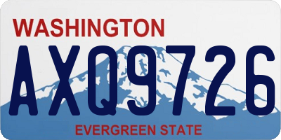WA license plate AXQ9726