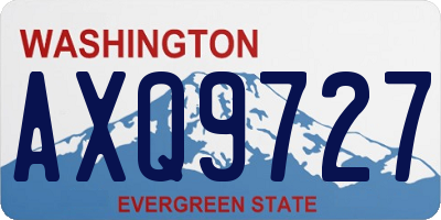 WA license plate AXQ9727