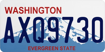 WA license plate AXQ9730