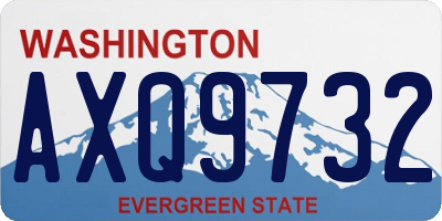WA license plate AXQ9732