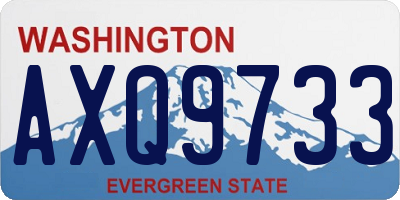 WA license plate AXQ9733