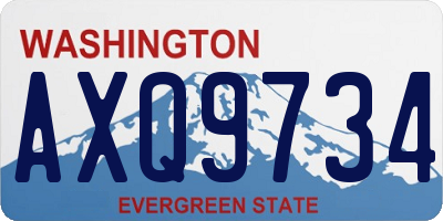 WA license plate AXQ9734