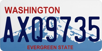 WA license plate AXQ9735