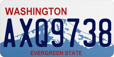 WA license plate AXQ9738
