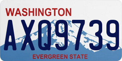 WA license plate AXQ9739