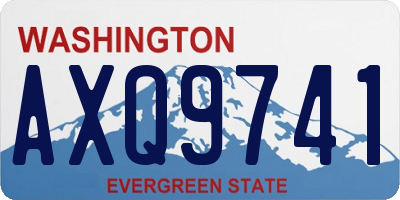 WA license plate AXQ9741