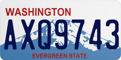 WA license plate AXQ9743