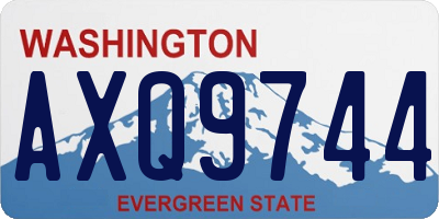 WA license plate AXQ9744