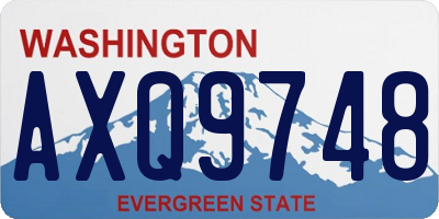 WA license plate AXQ9748